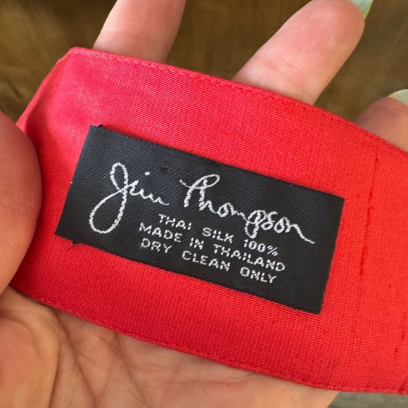Jim Thompson Thai Silk Red Braided Belt